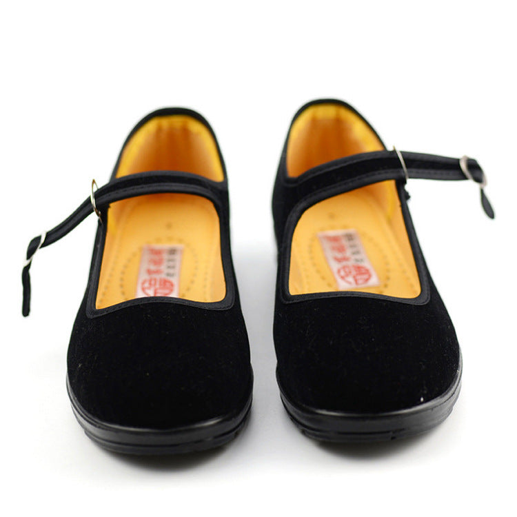 Women's Old Cloth Black Area Hotel Canvas Shoes Newgew