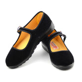 Women's Old Cloth Black Area Hotel Canvas Shoes Newgew