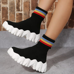 Casual Patchwork Round Keep Warm Comfortable Shoes NewGew
