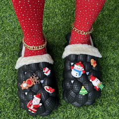 Casual Living Patchwork Round Keep Warm Out Door Shoes NewGew