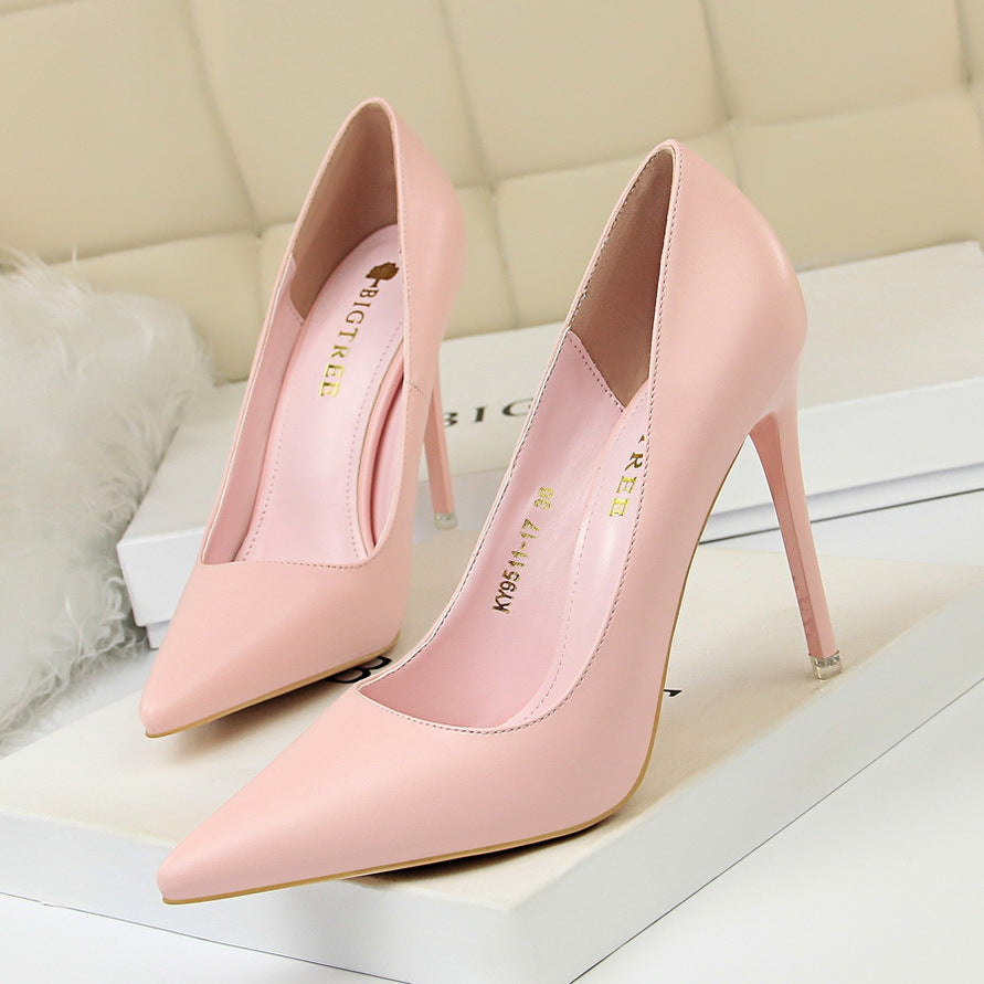 High Heel Matte Point Elegant Sweet Beauty Shoes NewGew