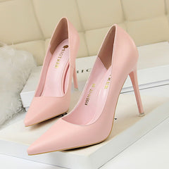 High Heel Matte Point Elegant Sweet Beauty Shoes NewGew