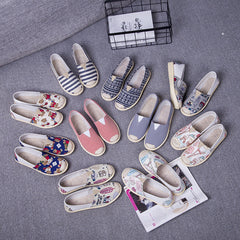 Style Breathable Slip-on Flat Soft Canvas Shoes Newgew