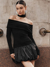 Off-the-shoulder Petal Hem Dress Newgew Dresses