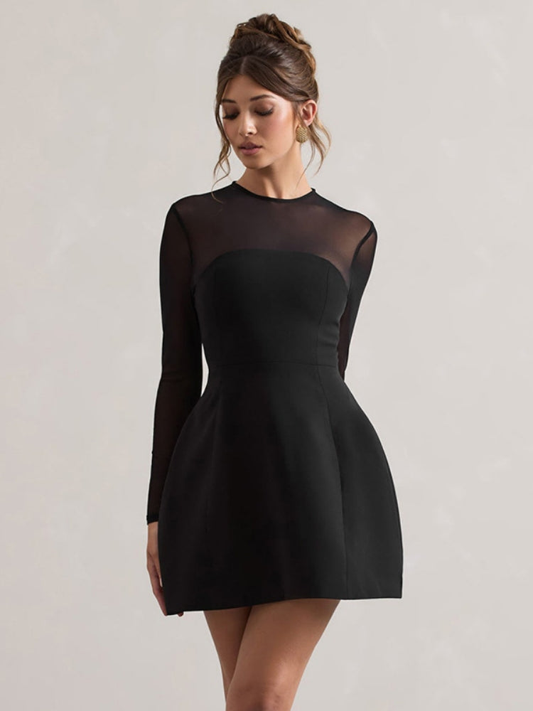 Sheer Elegant Mesh Mini Dress Newgew Dresses