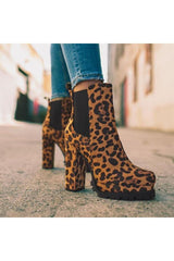 Thick-heel Low-top Waterproof Platform Elastic Martin Boots NewGew