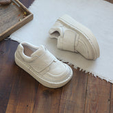 Women Retro Cowhide Velcro Thick Sole Casual Shoes Newgew Shoes