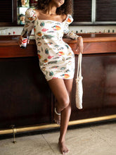 Fish Print Mini Dress Newgew Dresses