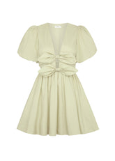 Bow Cutout Lace-Up Mini Dress Newgew Dresses