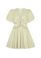 Bow Cutout Lace-Up Mini Dress Newgew Dresses