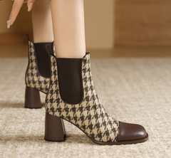 Botines Chelsea vintage hechos a mano con cuadros Devyn