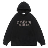 'Carpe Diem' Applique Hoodie Newgew