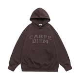 'Carpe Diem' Applique Hoodie Newgew