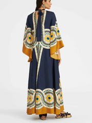 Magnifico Printed Maxi Dress - Blue Newgew Dresses