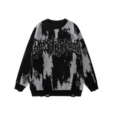 Distressed Gothic Knitted Sweater Newgew