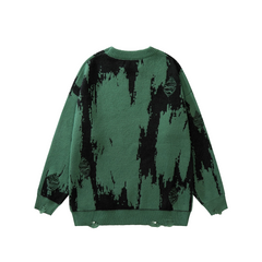 Distressed Gothic Knitted Sweater Newgew