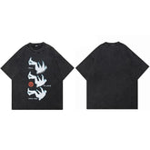 'Fall in Love with You' Acid Washed Graphic T-Shirt Newgew