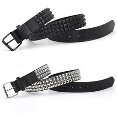Faux Leather Pyramid Studded Belt Newgew