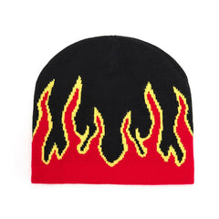 Flame Print Y2K Beanie Newgew