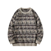 Geometric Knit Grandad Jumper Newgew