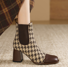 Botines Chelsea vintage hechos a mano con cuadros Devyn