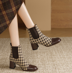 Botines Chelsea vintage hechos a mano con cuadros Devyn