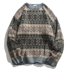 Jacquard Knit Grandad Jumper Newgew