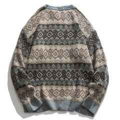 Jacquard Knit Grandad Jumper Newgew