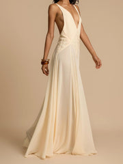 Lavinia Plunging V Maxi Dress Newgew Dresses