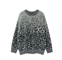 Leopard Print Mohair Style Sweater Newgew
