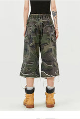 MADE EXTREME Long Length Camo Cargo Shorts Newgew