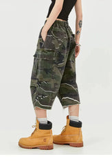 MADE EXTREME Long Length Camo Cargo Shorts Newgew