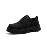 Matte Black Chunky Derby Shoes Newgew