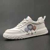 Men Fashion Leather Flat Lace-up Casual Sneakers Newgew Shoes