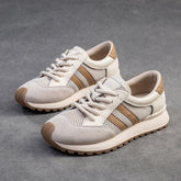 Women Fashion Leather Breathable Mesh Casual Shoes Newgew Shoes