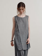 Tie-Dye Jacquard Sleeveless Mini Dress Newgew Dresses