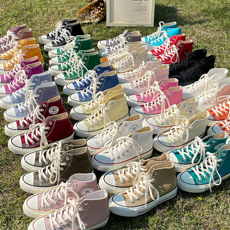 Stylish Women's Female Korean Style Versatile Canvas Shoes Newgew