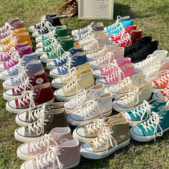 Stylish Women's Female Korean Style Versatile Canvas Shoes Newgew