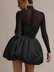 Sheer Paneled Tulip Dress Newgew Dresses