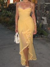 Apricot Ruffled Front Gown Newgew Dresses