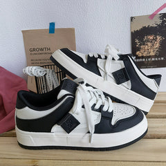 Women's Thick Bottom Korean Style Flat White Women's Shoes Newgew