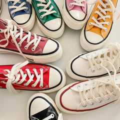 Women's Classic White Black Board Korean Style Canvas Shoes Newgew