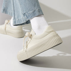 Women's Style Spring Simple Height Increasing Big Canvas Shoes Newgew