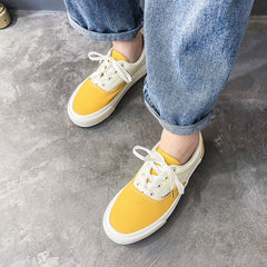 Korean Style Color Matching Stitching Female Cute Canvas Shoes Newgew