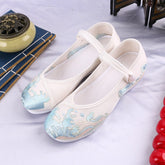 Women's Ancient Style Old Beijing Cloth Low Canvas Shoes Newgew