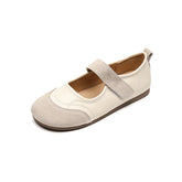 Women Retro Patchwork Leather Soft Casual Shoes Newgew Shoes