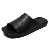 Women Retro Leather Flat Soft Casual Slides Newgew Shoes