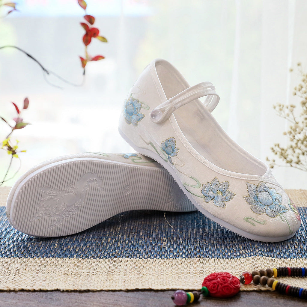Women's Beijing Cloth Embroidered For Han Chinese Canvas Shoes Newgew