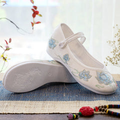 Women's Beijing Cloth Embroidered For Han Chinese Canvas Shoes Newgew