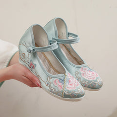 Women's Han Chinese Clothing High Embroidered Ancient Canvas Shoes Newgew